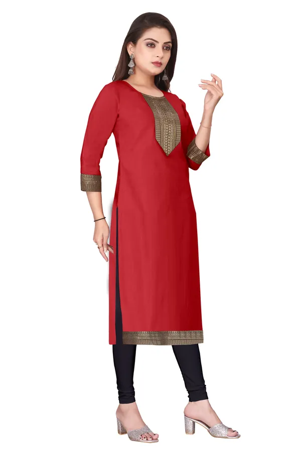Red_Straight_Kurta_for_Women