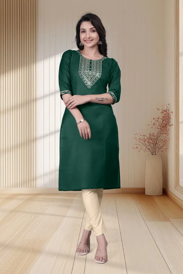Green_Embroidered_Straight_Kurta_for_Women