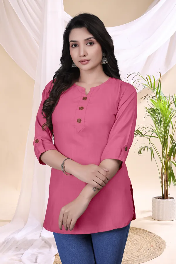 Pink_Solid_Regular_Fit_Kurti_for_Women