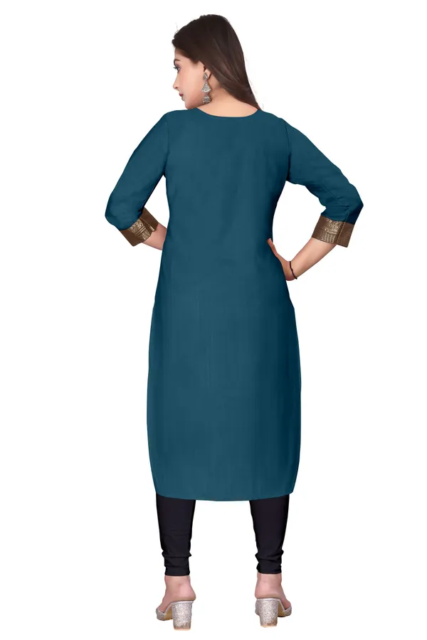 Teal_Ethnic_Straight_Kurta_for_Women