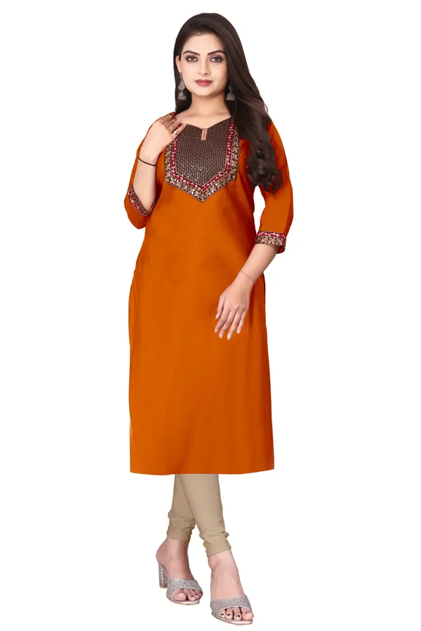 Orange_Embellished_Straight_Kurta_for_Women
