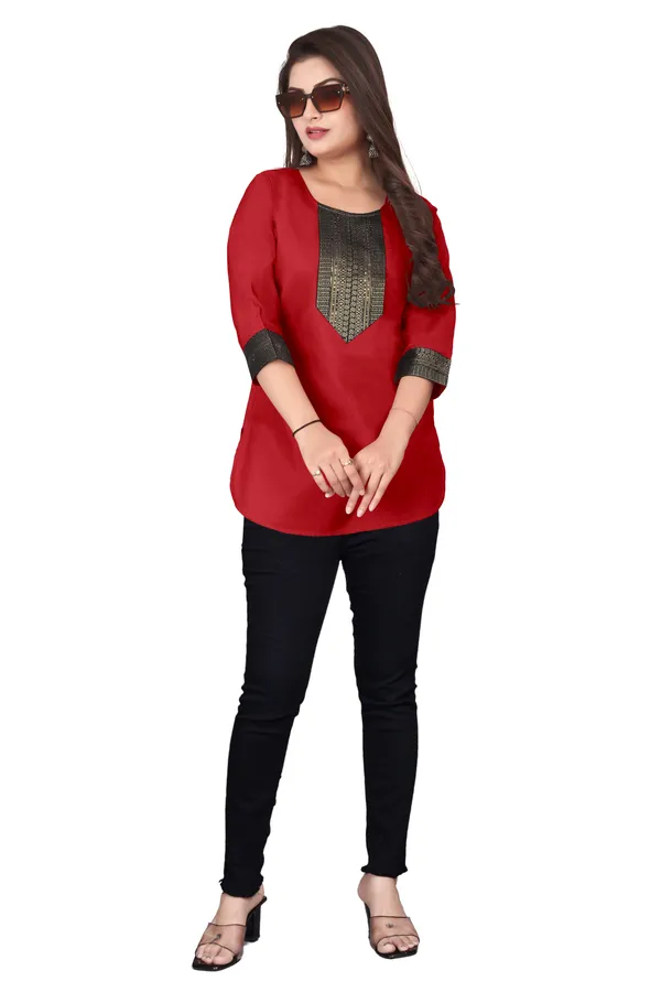 Red_Straight_Kurti_for_Women