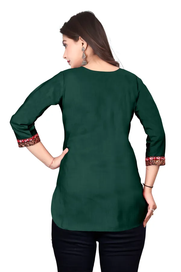 Green_Embroidered_Straight_Kurti_for_Women