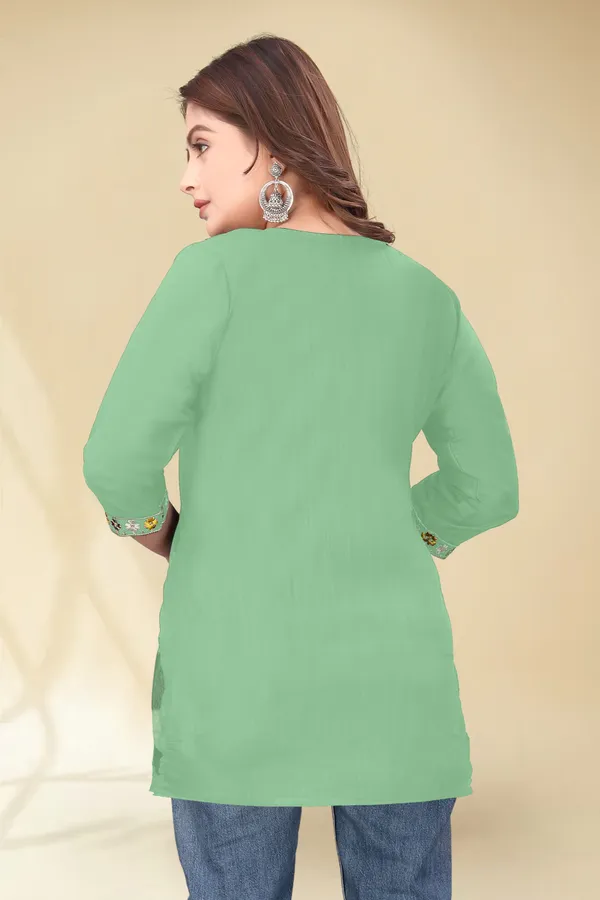 Green_Embroidered_Straight_Kurti_for_Women