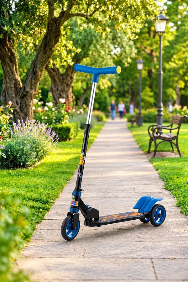 Fantasticbaby_3-Wheel_Scooter_with_Adjustable_Handlebar,_Colorful_Design_&_Sturdy_Wheels_Kids_Scooter_(Blue,_Pack_of_1)