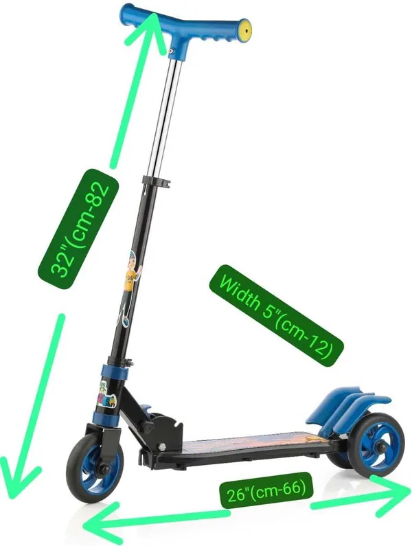 Fantasticbaby_3-Wheel_Scooter_with_Adjustable_Handlebar,_Colorful_Design_&_Sturdy_Wheels_Kids_Scooter_(Blue,_Pack_of_1)