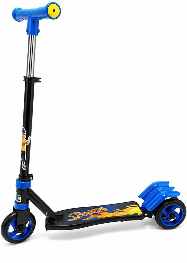 Fantasticbaby_3-Wheel_Scooter_with_Adjustable_Handlebar,_Colorful_Design_&_Sturdy_Wheels_Kids_Scooter_(Blue,_Multicolor,_Pack_of_1)