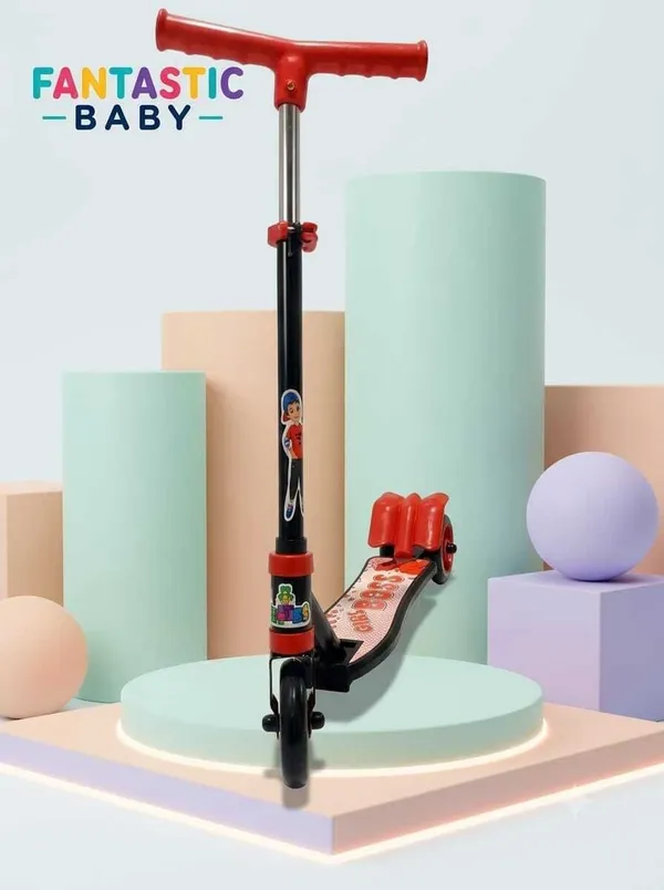 Fantasticbaby_3-Wheel_Scooter_with_Adjustable_Handlebar,_Colorful_Design_&_Sturdy_Wheels_Kids_Kids_Scooter_(Red,_Multicolor,_Pack_of_1)