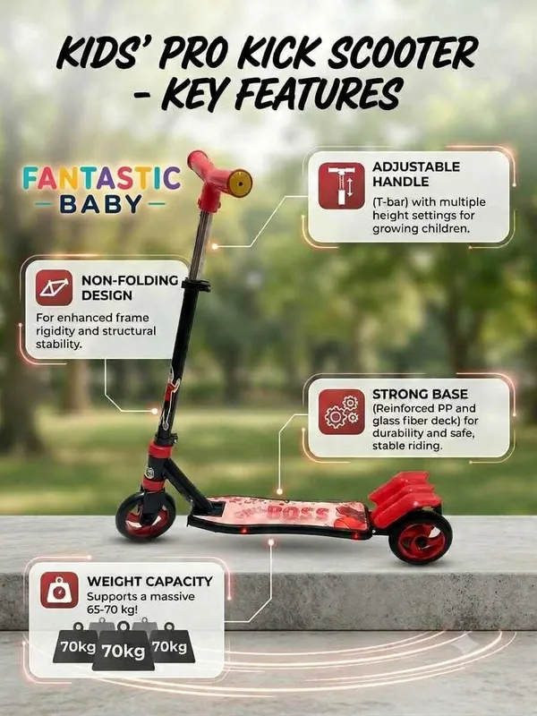 Fantasticbaby_3-Wheel_Scooter_with_Adjustable_Handlebar,_Colorful_Design_&_Sturdy_Wheels_Kids_Kids_Scooter_(Red,_Multicolor,_Pack_of_1)