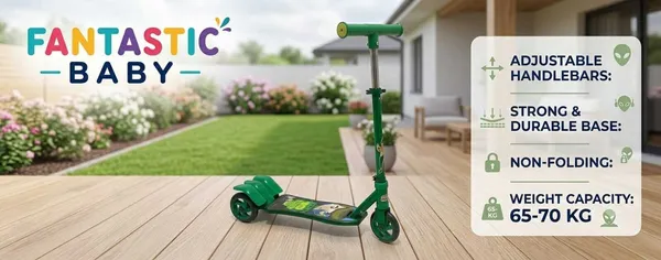 Fantasticbaby_3-Wheel_Scooter_with_Adjustable_Handlebar,_Colorful_Design_&_Sturdy_Wheels_kids_Kids_Scooter_(Green,_Multicolor,_Pack_of_1)