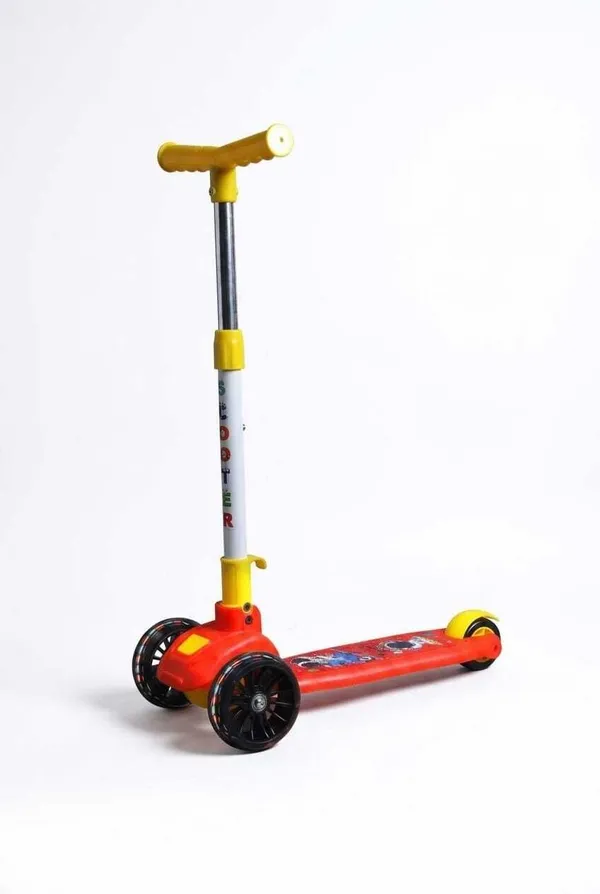 Fantasticbaby_3-Wheel_Scooter_with_Adjustable_Handlebar,_Colorful_Design_&_Sturdy_Wheels_Kids_Scooter_(Red,_Pack_of_1)