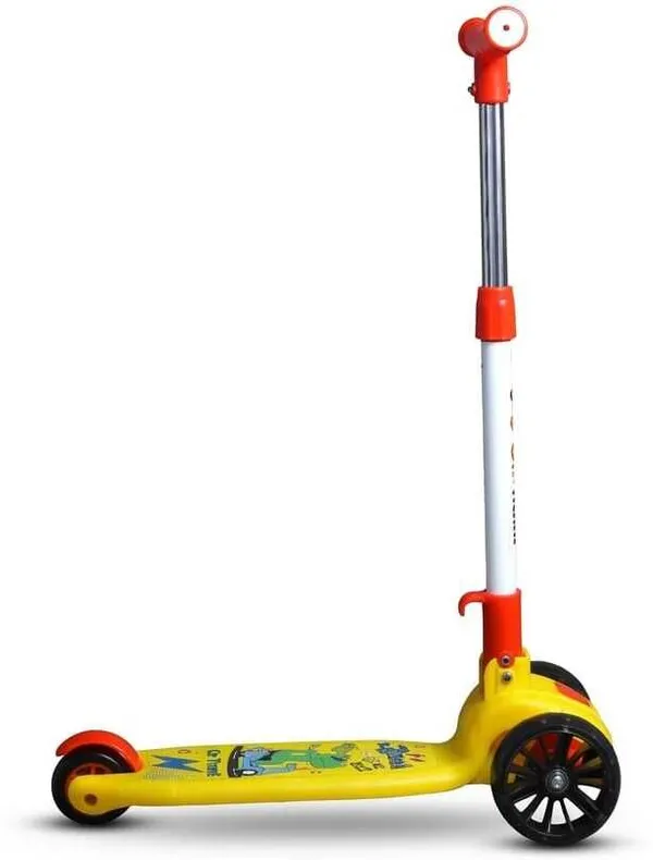 Fantasticbaby_3-Wheel_Scooter_with_Adjustable_Handlebar,_Colorful_Design_&_Sturdy_Wheels_Kids_Scooter_(Yellow,_Pack_of_1)