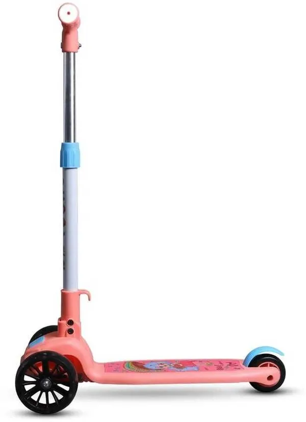 Fantasticbaby_3-Wheel_Scooter_with_Adjustable_Handlebar,_Colorful_Design_&_Sturdy_Wheels_Kids_Scooter_(Pink,_Pack_of_1)