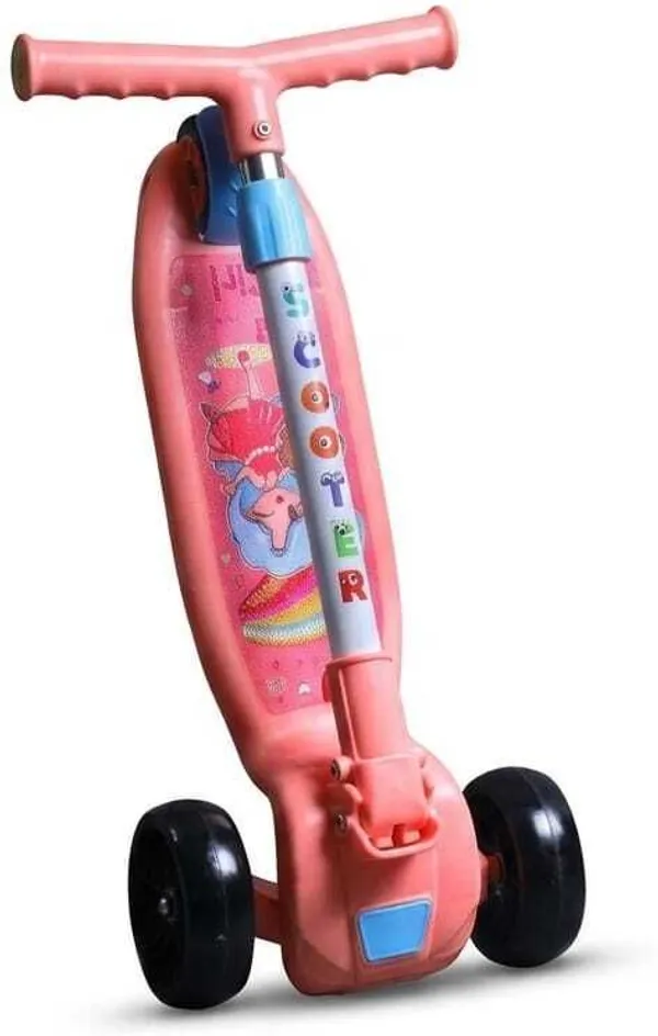 Fantasticbaby_3-Wheel_Scooter_with_Adjustable_Handlebar,_Colorful_Design_&_Sturdy_Wheels_Kids_Scooter_(Pink,_Pack_of_1)