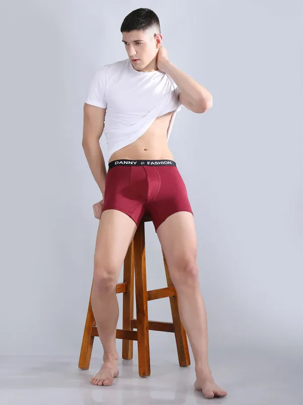 Danny_Fashion_Mens_Breathable_Trunk_In_Maroon_Colour