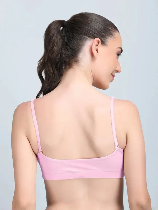 Medium_Impact_Padded_Kuki_Sports_Bra_Thin_Strap_In_Light_Pink_Colour