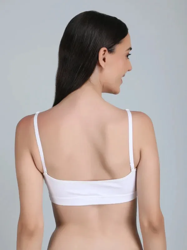 Medium_Impact_Padded_Kuki_Sports_Bra_Thin_Strap_In_White_Colour