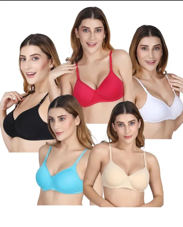 Premium_Padded_Bra_Combo_For_Women_5_Pieces_Perfect_Fit_All_Day_Comfort_Multicolour_Cotton_Machine_Washable