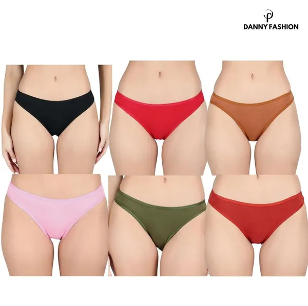 Low_Waist_Bikini_Panty_Pack_Of_6_In_Multicolour_Cotton_Lycra_Hand_Wash