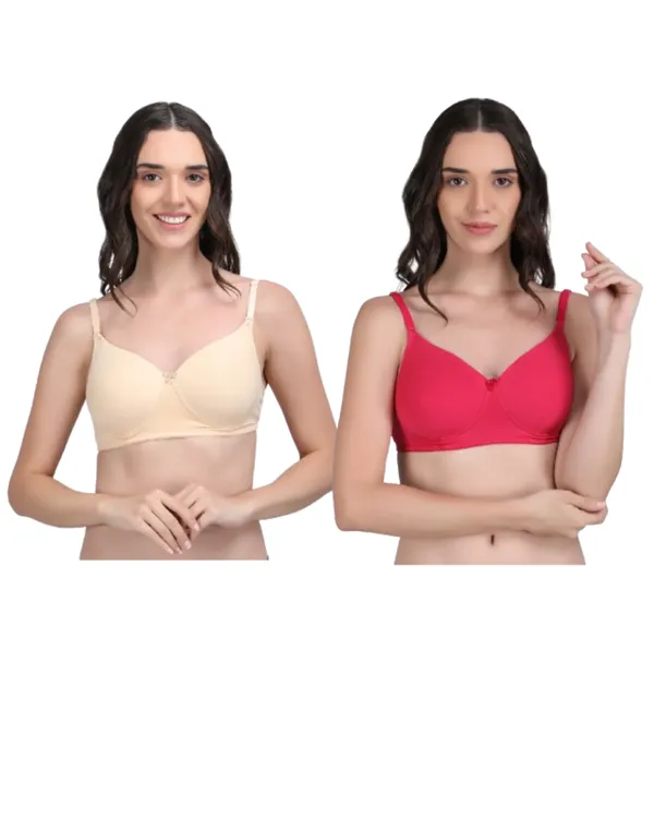 Danny_Fashion_Women_S_2_Pcs_Combo_95_Cotton_5_Spandex_Padded_Bra_Soft_Stretch_Full_Coverage_Bra
