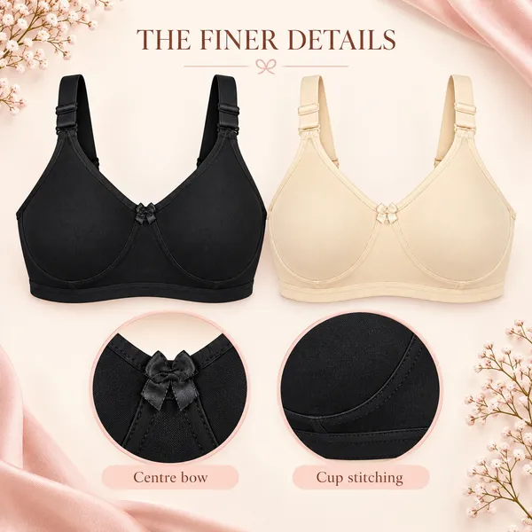 Black_And_Beige_Molded_Cup_Bras_for_Women