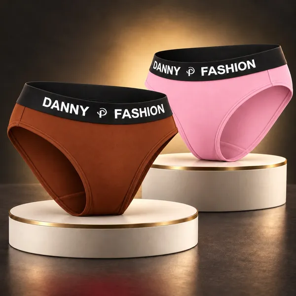 Brown_And_Pink_Bikini_Briefs_For_Women