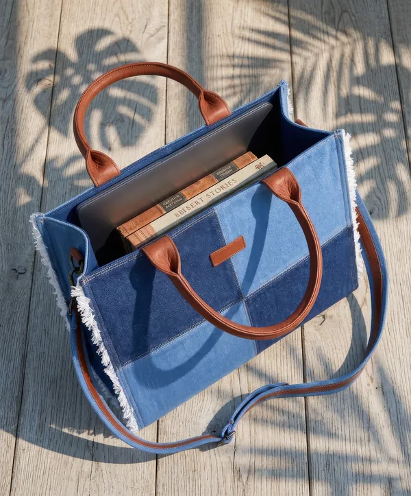 Denim_Tote_Laptop_Bag_With_Detachable_Strap_Fits_Up_To_14_Inches_Laptop_Default_Title