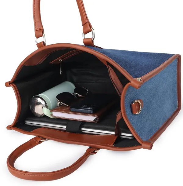 Denim_Laptop_Tote_Bag_For_Women_Fits_14_Inch_Laptop_Office_College_Handbag_With_Adjustable_Shoulder_Strap_Multi_Compartment_Work_Bag