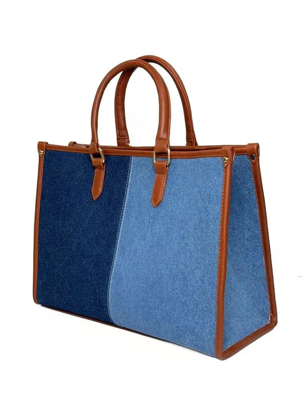 Denim_Laptop_Tote_Bag_For_Women_Fits_14_Inch_Laptop_Office_College_Handbag_With_Adjustable_Shoulder_Strap_Multi_Compartment_Work_Bag