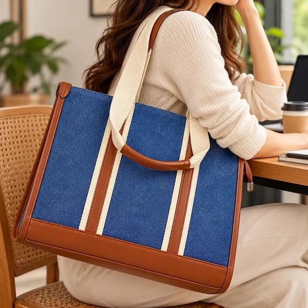 Denim_Laptop_Tote_Bag_For_Women_Fits_14_Inch_Laptop_Office_College_Handbag_With_Adjustable_Shoulder_Strap_Multi_Compartment_Work_Bag