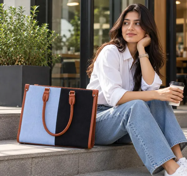 Denim_Laptop_Tote_Bag_For_Women_Fits_14_Inch_Laptop_Office_College_Handbag_With_Adjustable_Shoulder_Strap_Multi_Compartment_Work_Bag