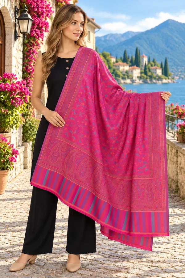 Pink_Regin_Wool_Printed_Shawl_For_Women