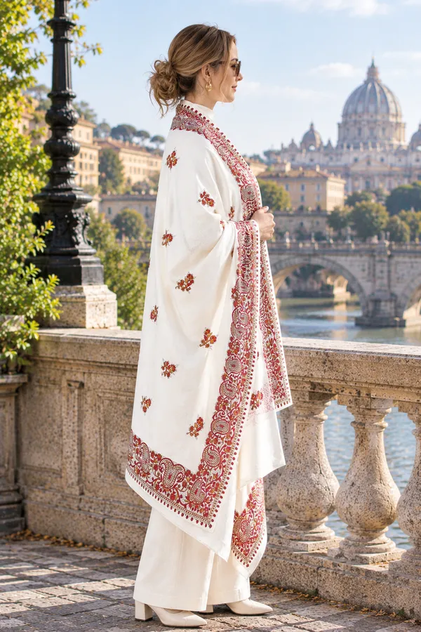 White_Polywool_Printed_Shawl_For_Women