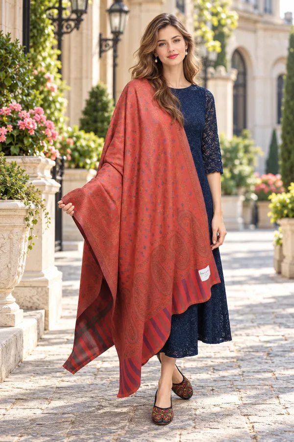 Red_Regin_Wool_Paisley_Printed_Shawl_For_Women