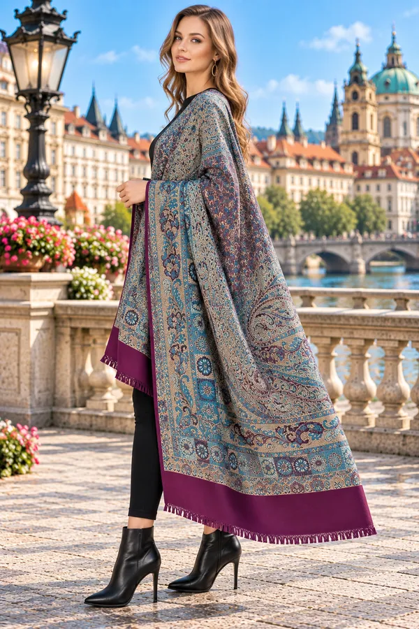 Multicolor_Semi_Pashmina_Paisley_Print_Shawl_For_Women
