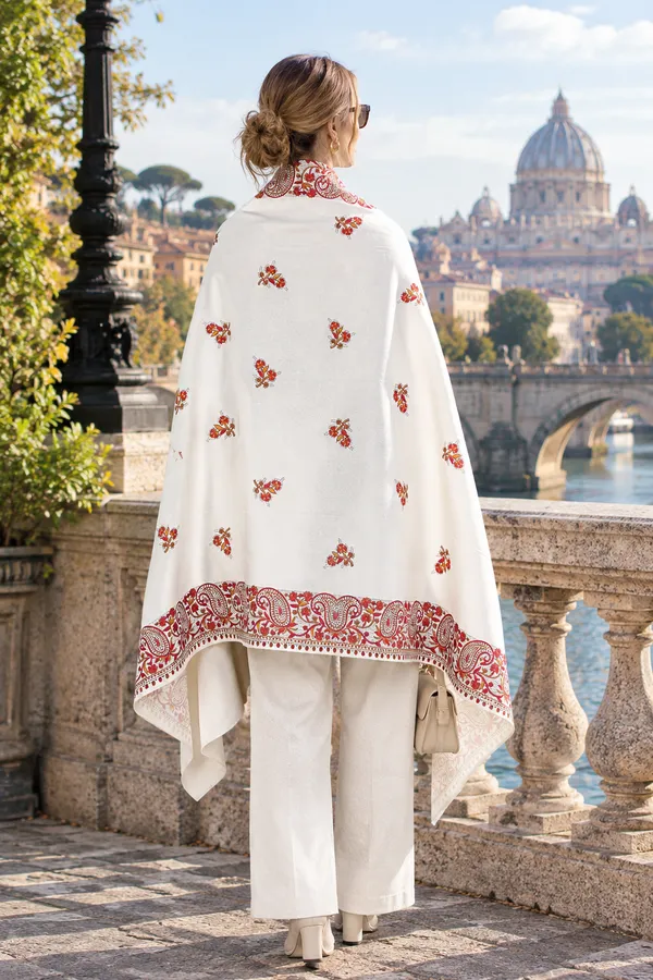 White_Polywool_Printed_Shawl_For_Women