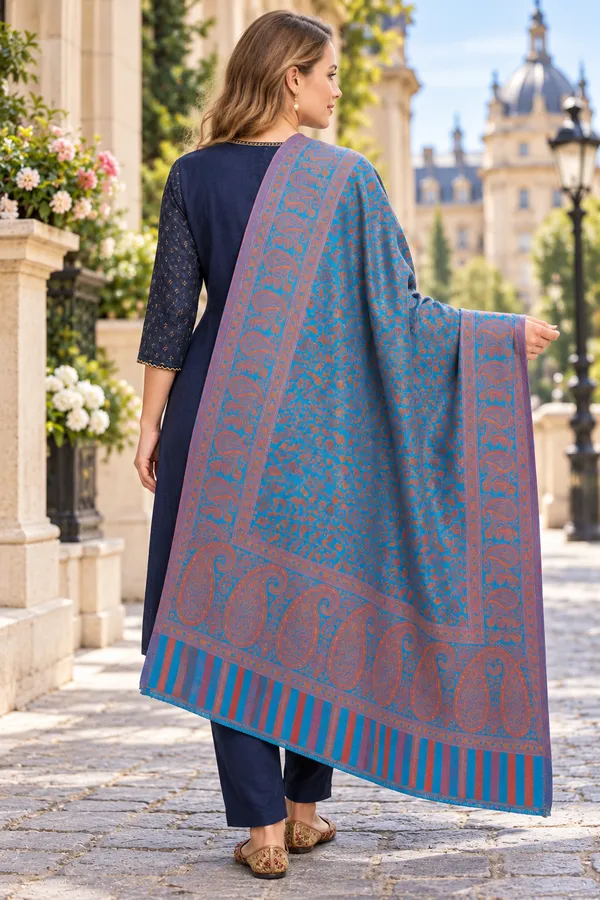 Blue_Regin_Wool_Paisley_Printed_Shawl_For_Women