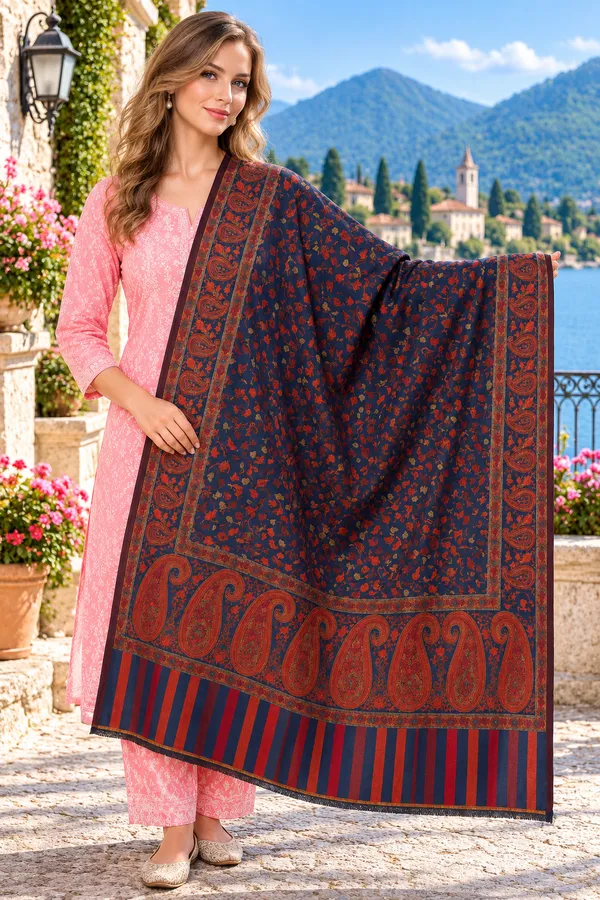 Blue_Regin_Wool_Printed_Shawl_For_Women