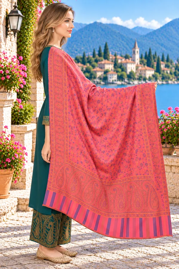 Red_Regin_Wool_Paisley_Printed_Shawl_For_Women