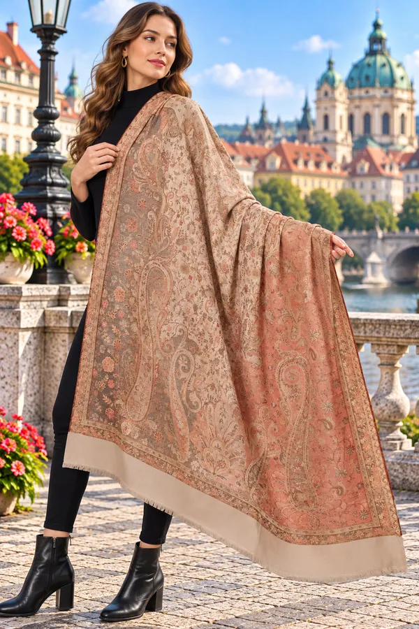 Beige_Semi_Pashmina_Paisley_Print_Shawl_For_Women