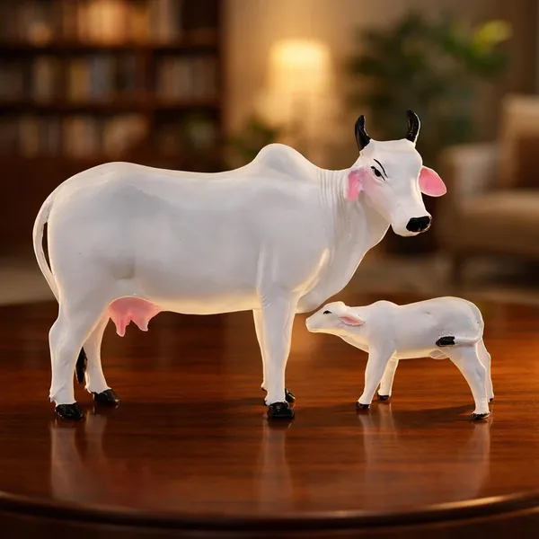 Premium_Decorative_Cow_Calf_Statue_Set_Kamdhenu_Cow_Calf_Idol_For_Home_Decor