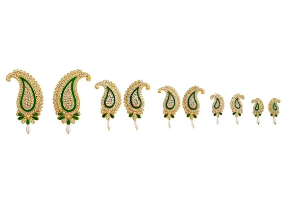 Stone_Studded_Kairi_Design_Pearl_Drop_Kundal_Laddu_Gopal_Shringar_Earring_Kundal_For_Radha_Krishna_Idols_Earring_For_All_God_Idols_Kundal_Krishnaji_Shreenathji_Puja_Shringar_Articles_Jewellery_Accessories_Deity_Ornaments