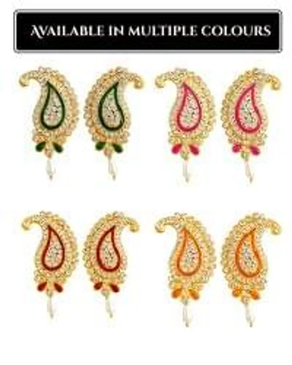 Stone_Studded_Kairi_Design_Pearl_Drop_Kundal_Laddu_Gopal_Shringar_Earring_Kundal_For_Radha_Krishna_Idols_Earring_For_All_God_Idols_Kundal_Krishnaji_Shreenathji_Puja_Shringar_Articles_Jewellery_Accessories_Deity_Ornaments