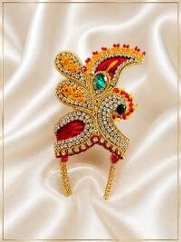 Mukut_Stone_Studded_Krishna_Crown_For_Shringar_Laddu_Gopal_Mukut_4_3_Pooja_Shringar_Items_Designer_Mukut_For_Idol_4_3