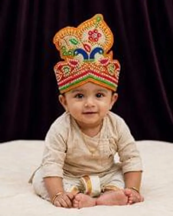 Mayur_Raj_Mukut_Designer_Krishna_God_Crown_For_Kids_Teens_Adults_Fancy_Dress_Costume_Accessory_Krishna_Costume_Accessories_Mukut_For_Krishna_Leela_Costume_God_Costume_Accessories_Laddu_Gopal_Mukut_School_Fancy_Dress_Accessories_Stage_Performance_Crown_6x_4_Inch_0_3_Years_Orange