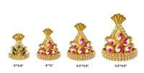 Designer_Mukut_With_Meenakari_Stone_Work_Mukut_Crown_For_Laddu_Gopal_Ji_Laddu_Gopal_Shringar_Laddu_Gopal_Mukut_For_Deities_Idols_Perfect_For_Home_Temple_Decoration_Puja_Shringar_Pooja_Articles_Jewellery_Accessories_Size_3_2_5_Pink