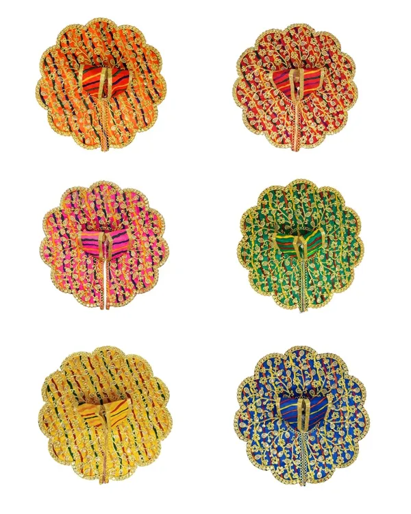 Zari_Work_Leheriya_Poshak_For_Laddu_Gopal_Idol