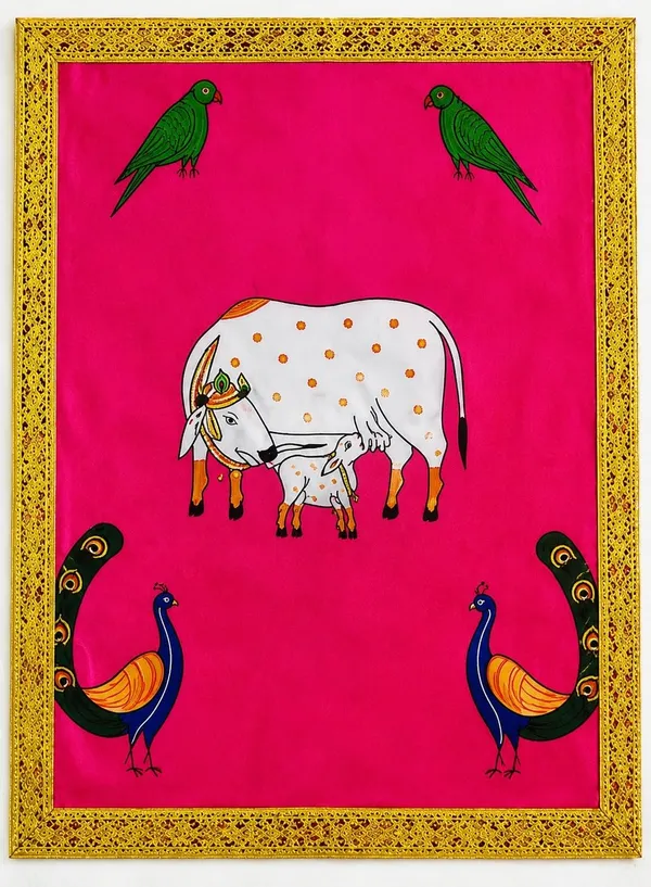 Pichwai_Cow_And_Calf_Pooja_Article