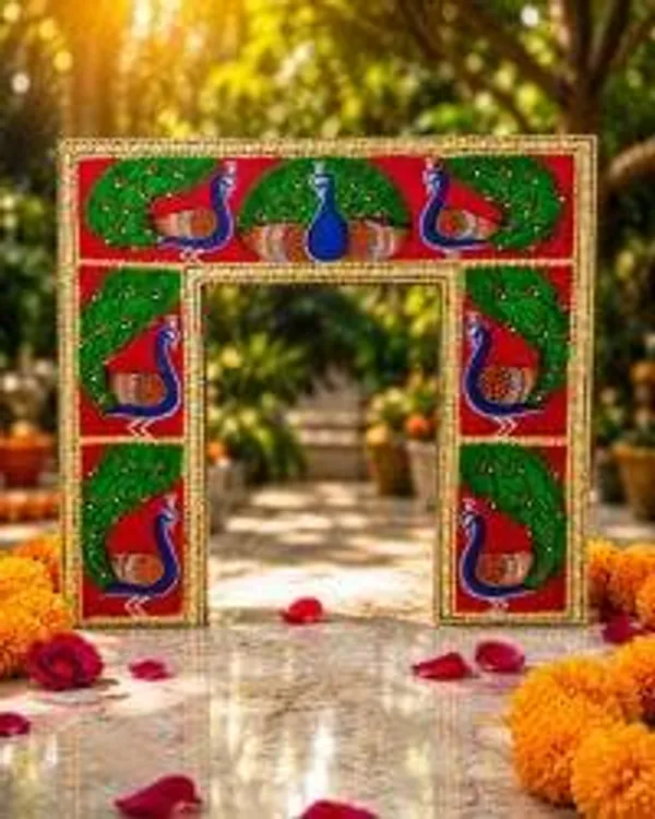 Pithika_Mayur_Vilas_Pithika_Peacock_Dwar_For_Laddu_Gopal_Mayur_Dwar_Pithika_Decorative_Peacock_Gate_Peacock_Theme_Mandir_Decoration_Laddu_Gopal_Decorative_Dwar_Shreenath_Ji_Dwar_Handmade_Temple_Pithika_Decorative_Mdf_Dwar_Janmashtami_Decoration_Item_Mayur_Mandir_Gate_Peacock_Design_Temple_Entrance_Traditional_Dwar_Pithika_Festive_Mandir_Decoration_Decorative_Peacock_Frame_10_9_Inch