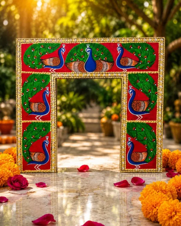 Pithika_Mayur_Vilas_Pithika_Peacock_Dwar_For_Laddu_Gopal_Mayur_Dwar_Pithika_Decorative_Peacock_Gate_Peacock_Theme_Mandir_Decoration_Laddu_Gopal_Decorative_Dwar_Shreenath_Ji_Dwar_Handmade_Temple_Pithika_Decorative_Mdf_Dwar_Janmashtami_Decoration_Item_Mayur_Mandir_Gate_Peacock_Design_Temple_Entrance_Traditional_Dwar_Pithika_Festive_Mandir_Decoration_Decorative_Peacock_Frame_10_9_Inch
